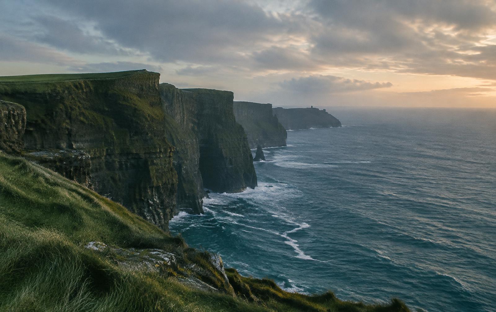 Sea cliffs on Ireland’s west coast above the Atlantic